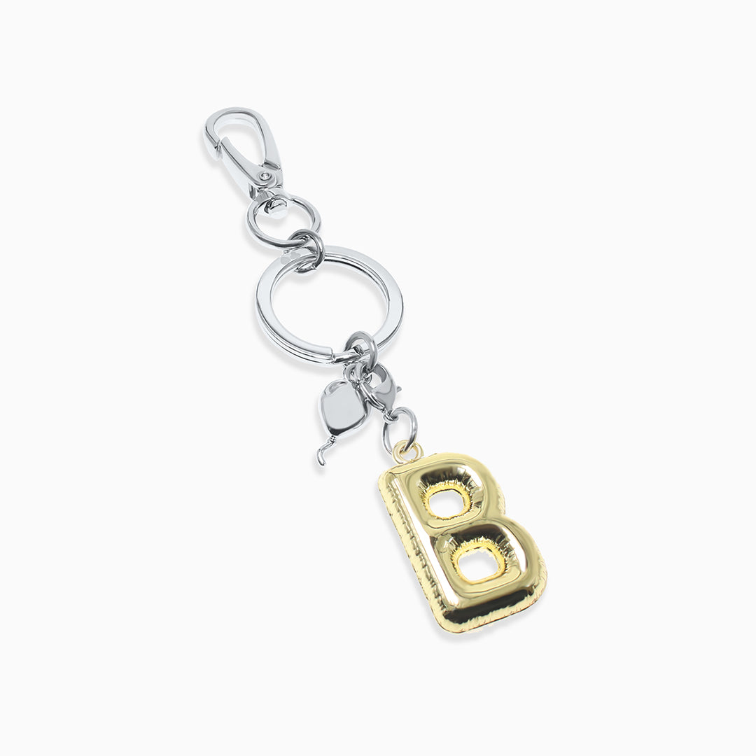 Party Balloon Letter Keyring - B