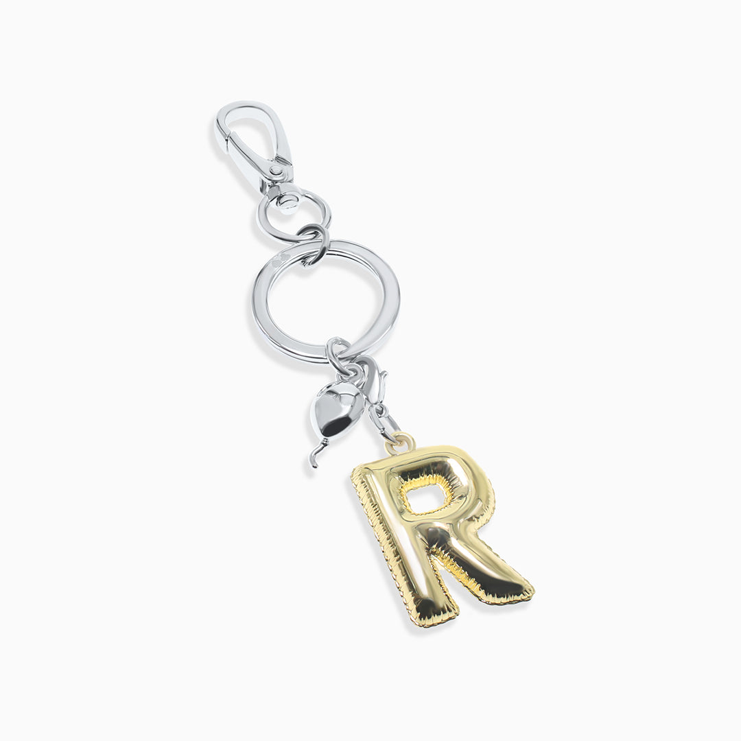 Party Balloon Letter Keyring - R